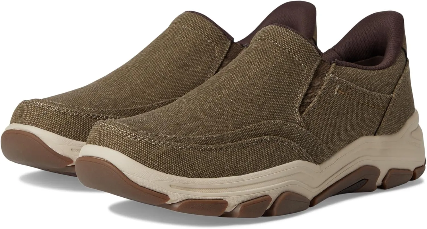 Rockport Men's Reece Sneaker, Brown Canvas, 11 X-Wide
