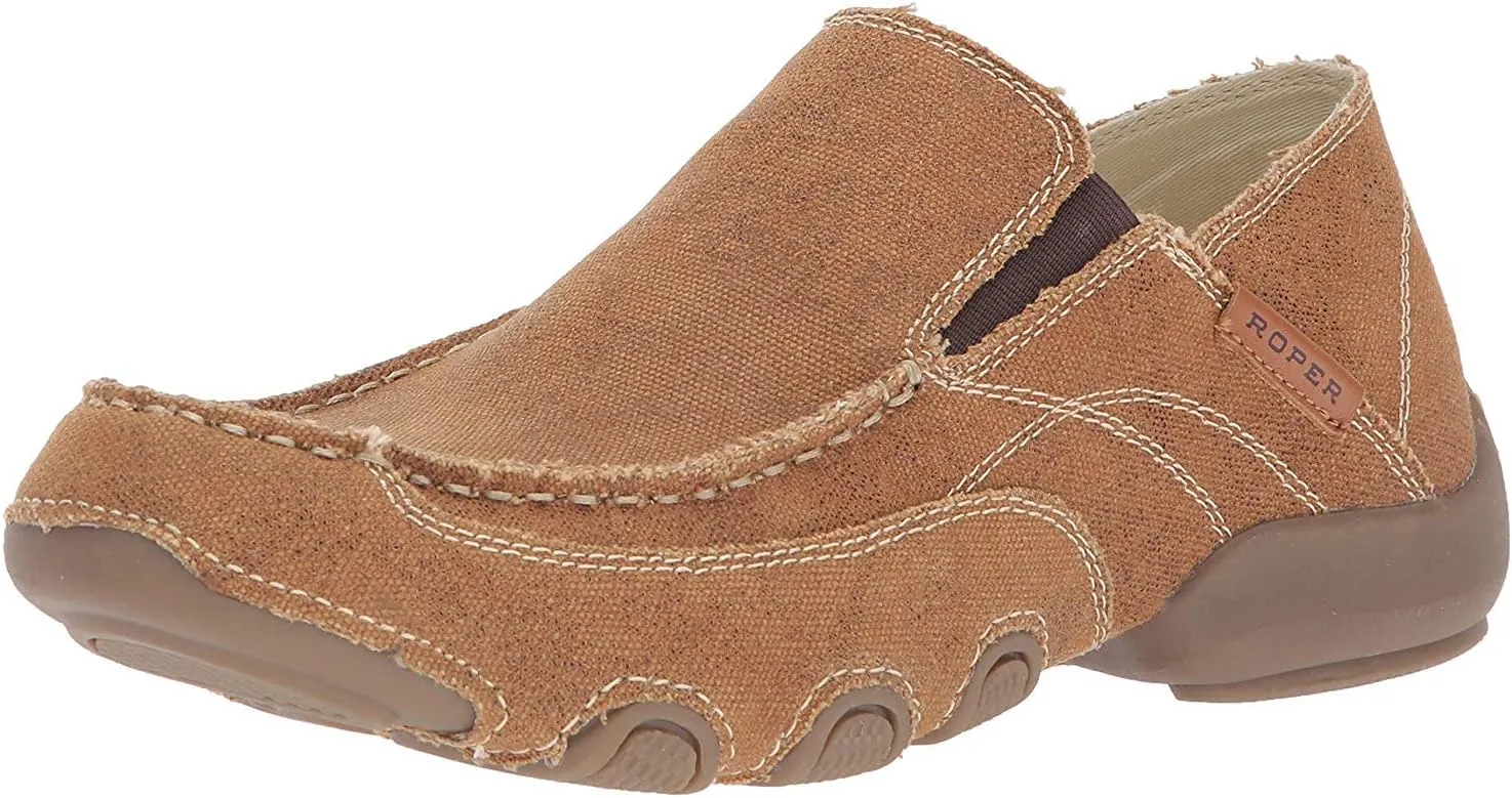 ROPER Mens Dougie Slip On Casual Shoes - Brown