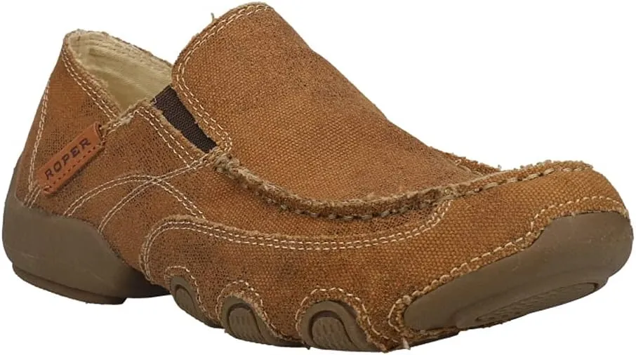 ROPER Mens Dougie Slip On Casual Shoes - Brown
