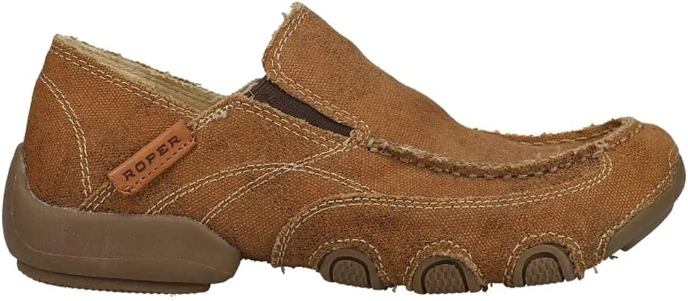 ROPER Mens Dougie Slip On Casual Shoes - Brown