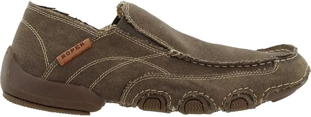 ROPER Mens Dougie Slip On Casual Shoes - Brown