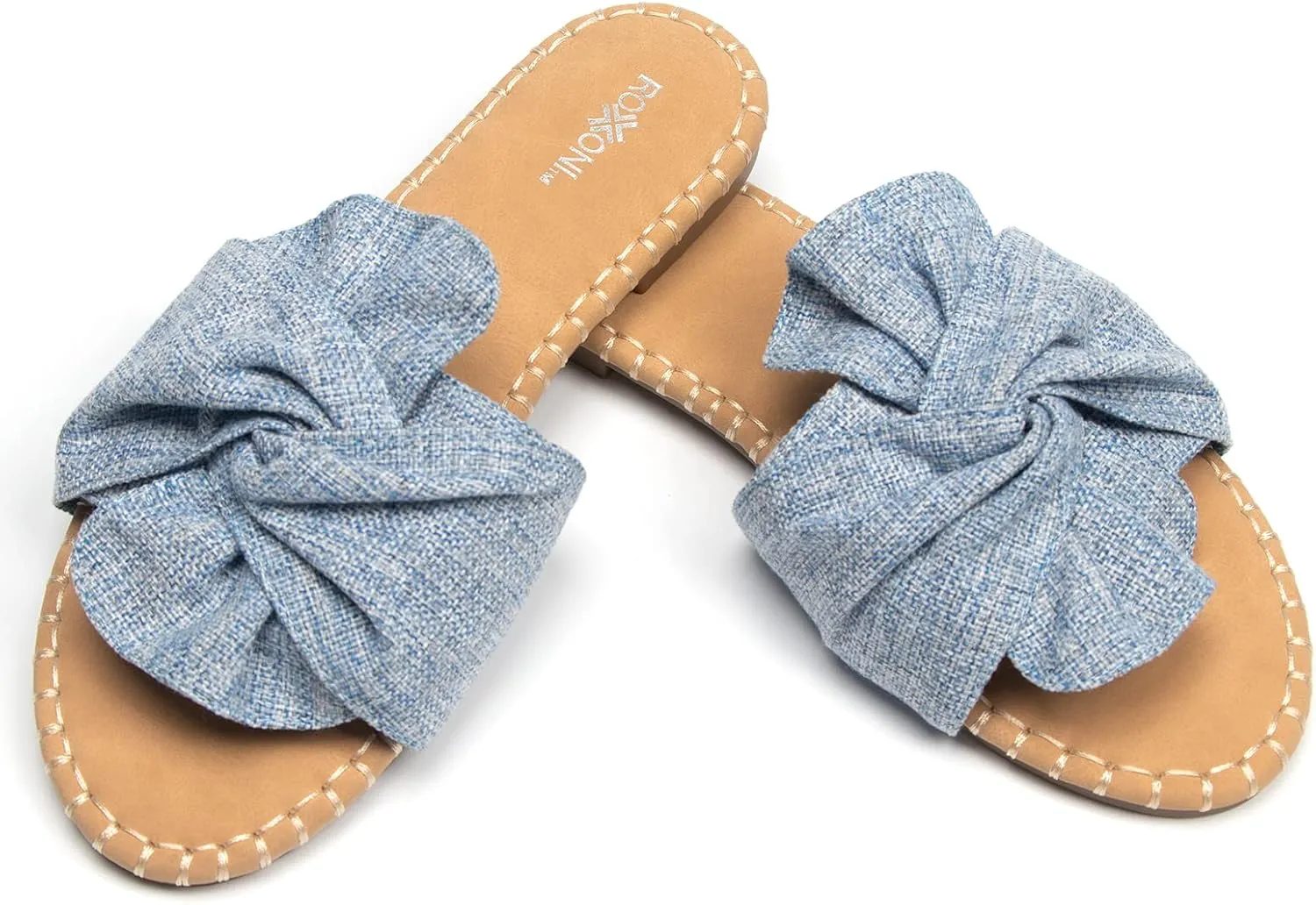Roxoni Women Open Toe Sandal Indoor Outdoor Slides Shoes Spring Summer Slippers