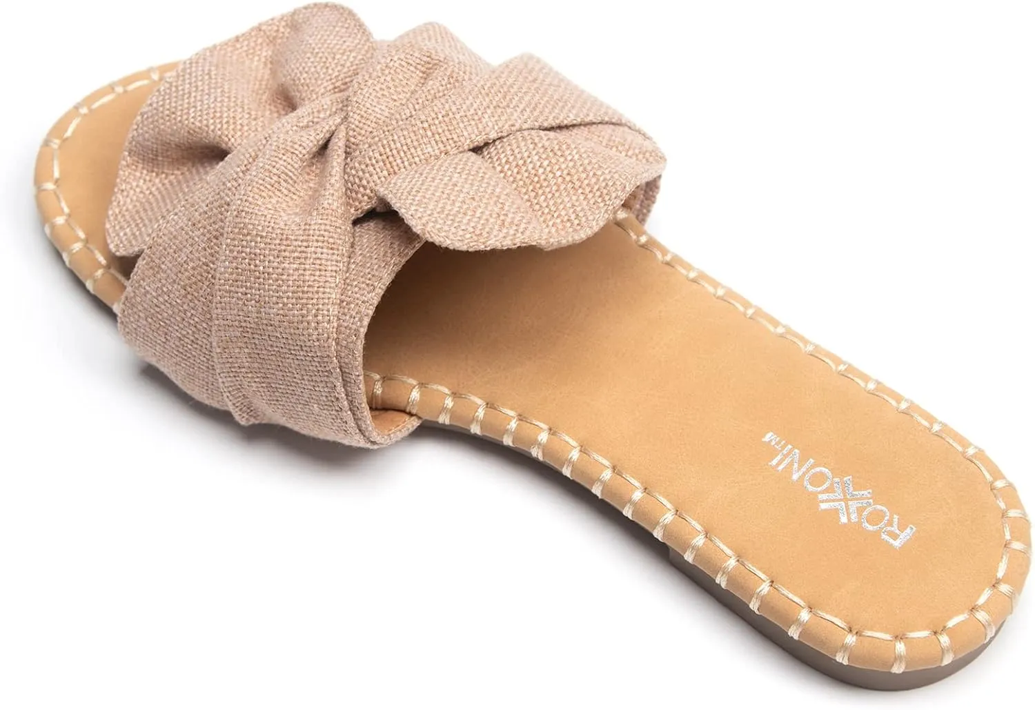 Roxoni Women Open Toe Sandal Indoor Outdoor Slides Shoes Spring Summer Slippers