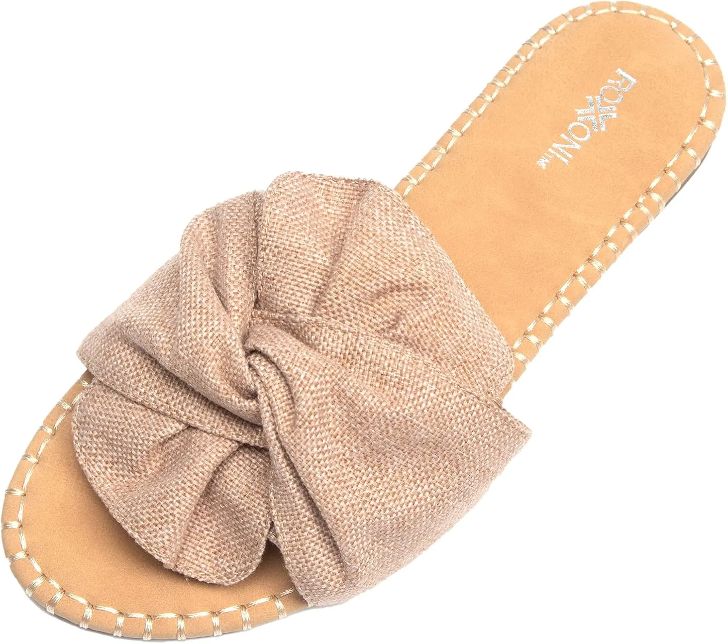 Roxoni Women Open Toe Sandal Indoor Outdoor Slides Shoes Spring Summer Slippers