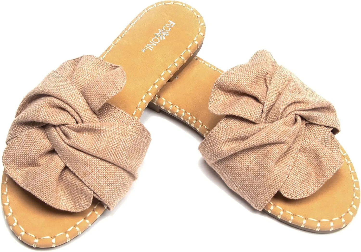Roxoni Women Open Toe Sandal Indoor Outdoor Slides Shoes Spring Summer Slippers