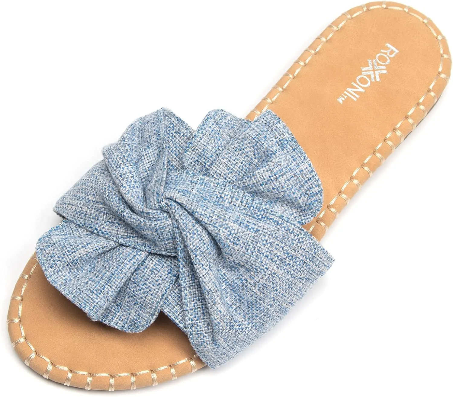 Roxoni Women Open Toe Sandal Indoor Outdoor Slides Shoes Spring Summer Slippers