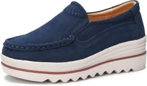 Ruiatoo Womens Slip on Loafers Comfortable Thick Soft Platform Shoes Business Casual Walking Shoes