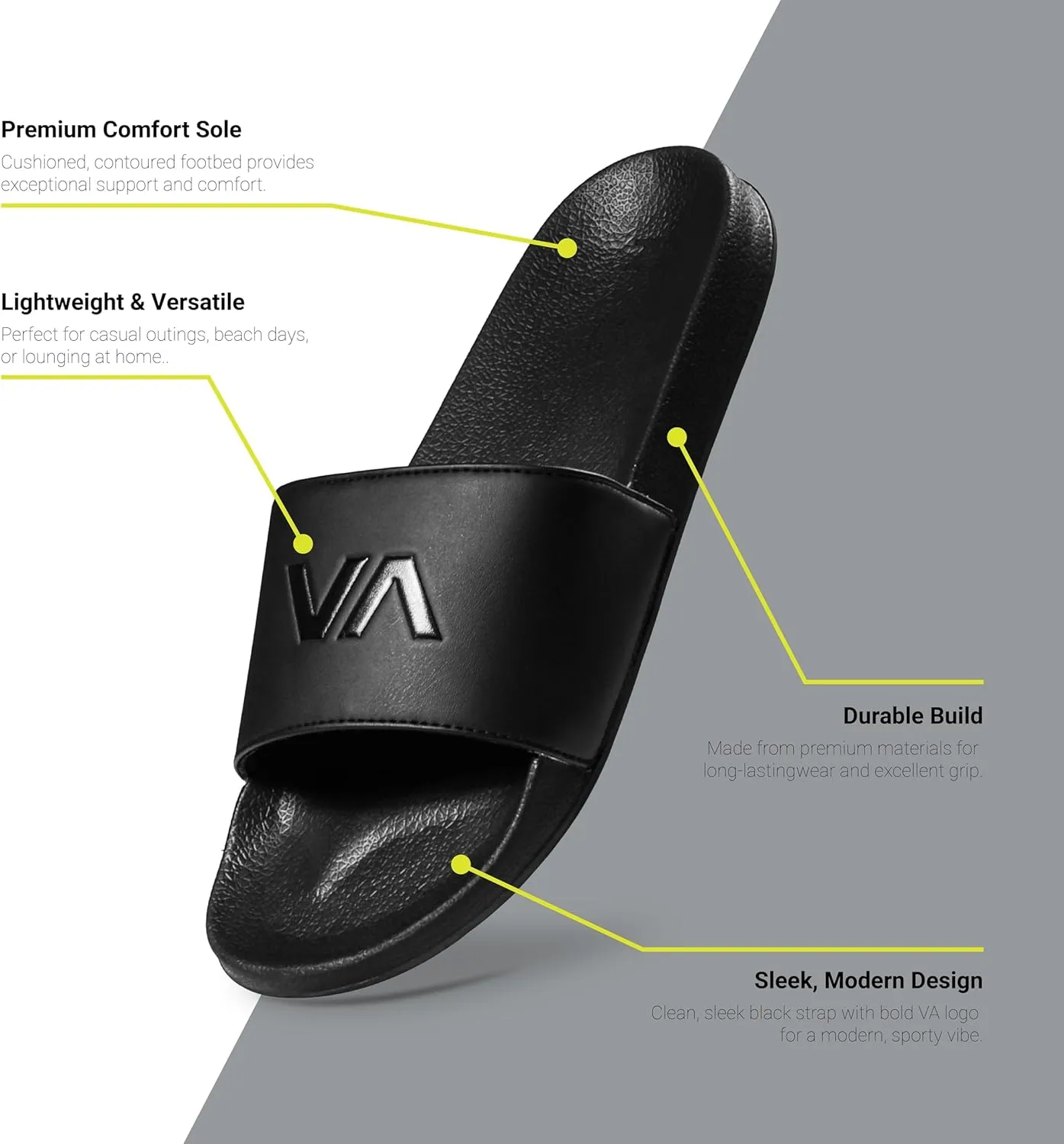 RVCA Men's Sport Slide Flip-Flop