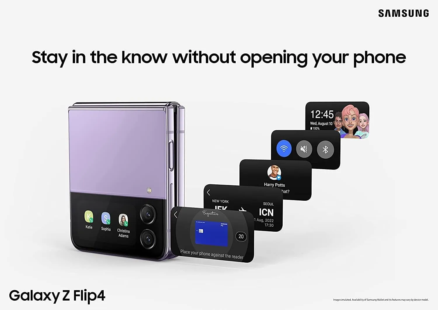 SAMSUNG Galaxy Z Flip 4 5G, US Version, 256GB, Bora Purple - AT&T (Renewed)