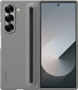 SAMSUNG Galaxy Z Fold 6 S Pen Phone Case, Protective Cover with Built-in S Pen Holder Slot, Click to Release, US Version, EF-OF95PCJEGUS, Gray