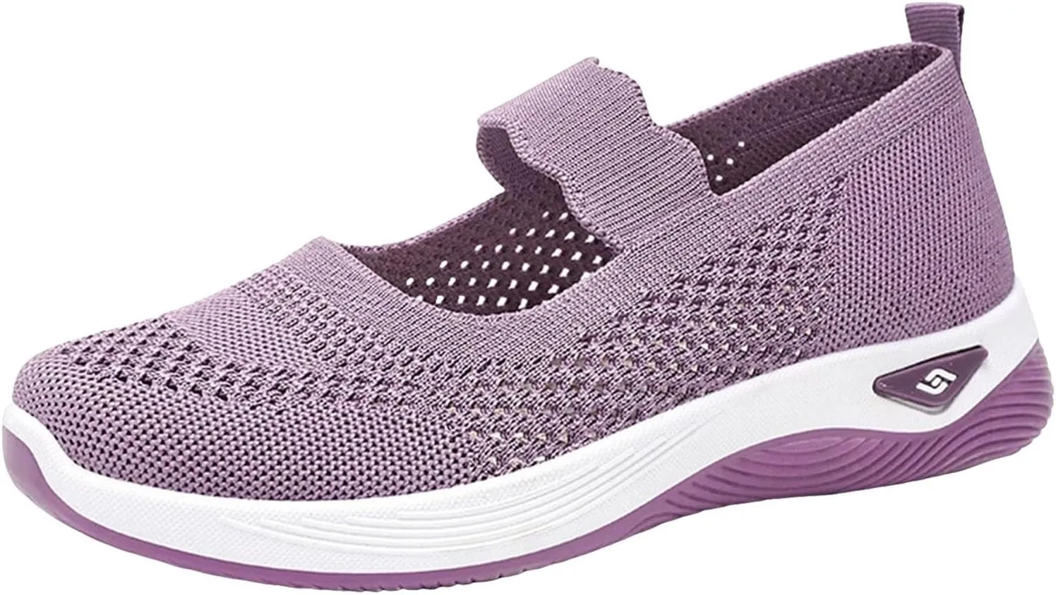 Sandals for Women 2025 Dressy Breathable Mesh Athletic Flats For Womens Closed Toe Solid Color Orthopedic Sneakers