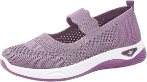 Sandals for Women 2025 Dressy Breathable Mesh Athletic Flats For Womens Closed Toe Solid Color Orthopedic Sneakers