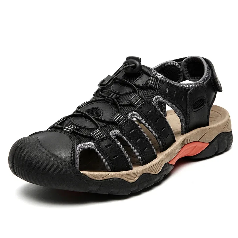 Sandals Sandals Global shipping Leather Sandals Large Great savings Comfort New Outdoor Soft Summer Shoes Men Men Genuine Roman Shoes Beach Men's Size Shoes