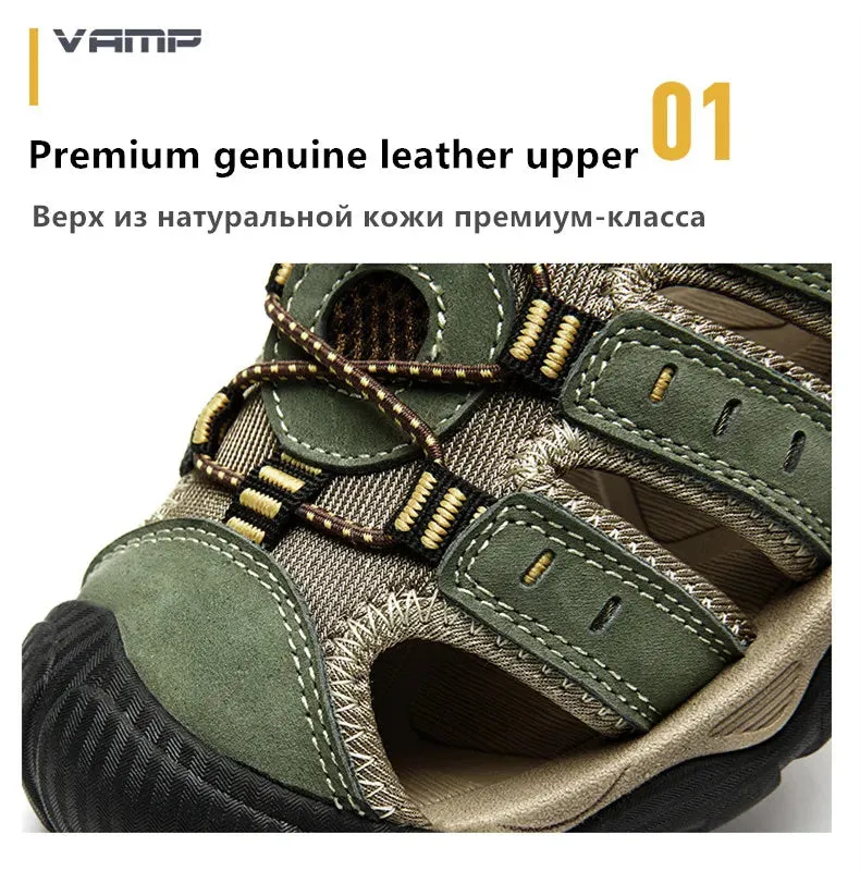 Sandals Sandals Global shipping Leather Sandals Large Great savings Comfort New Outdoor Soft Summer Shoes Men Men Genuine Roman Shoes Beach Men's Size Shoes