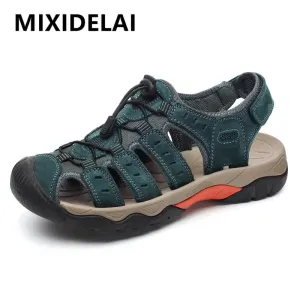 Sandals Sandals Global shipping Leather Sandals Large Great savings Comfort New Outdoor Soft Summer Shoes Men Men Genuine Roman Shoes Beach Men's Size Shoes