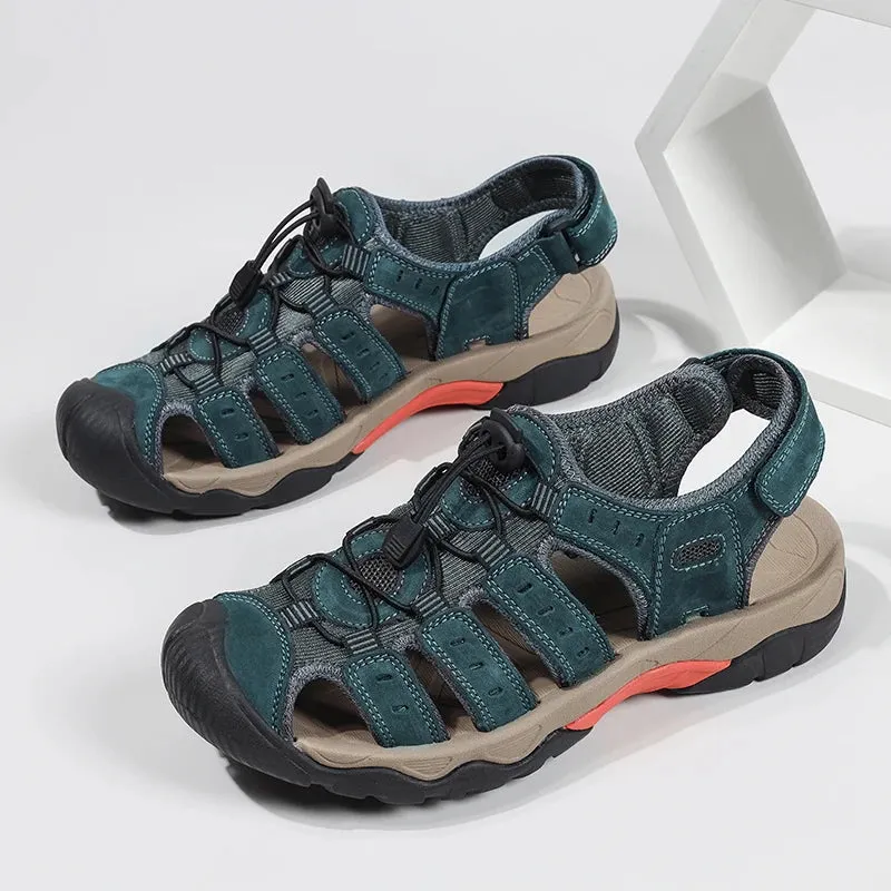 Sandals Sandals Global shipping Leather Sandals Large Great savings Comfort New Outdoor Soft Summer Shoes Men Men Genuine Roman Shoes Beach Men's Size Shoes