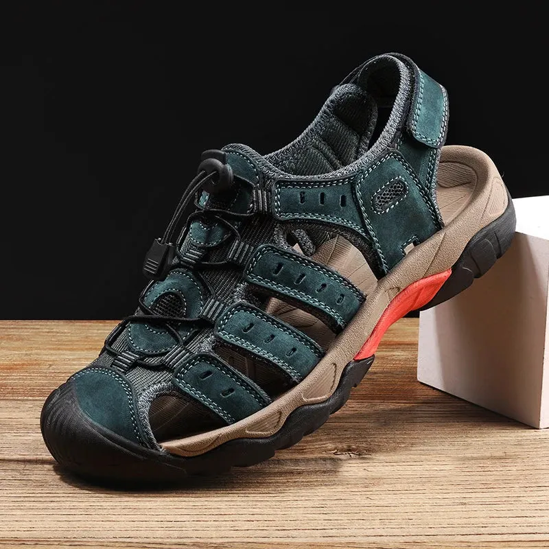 Sandals Sandals Global shipping Leather Sandals Large Great savings Comfort New Outdoor Soft Summer Shoes Men Men Genuine Roman Shoes Beach Men's Size Shoes