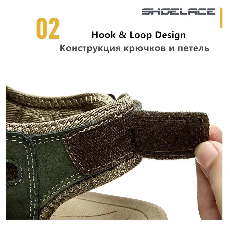 Sandals Sandals Global shipping Leather Sandals Large Great savings Comfort New Outdoor Soft Summer Shoes Men Men Genuine Roman Shoes Beach Men's Size Shoes