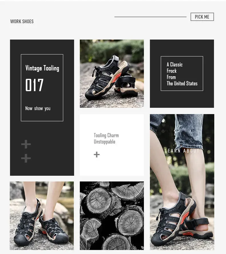 Sandals Sandals Global shipping Leather Sandals Large Great savings Comfort New Outdoor Soft Summer Shoes Men Men Genuine Roman Shoes Beach Men's Size Shoes