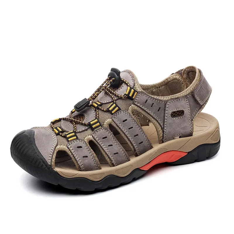 Sandals Sandals Global shipping Leather Sandals Large Great savings Comfort New Outdoor Soft Summer Shoes Men Men Genuine Roman Shoes Beach Men's Size Shoes