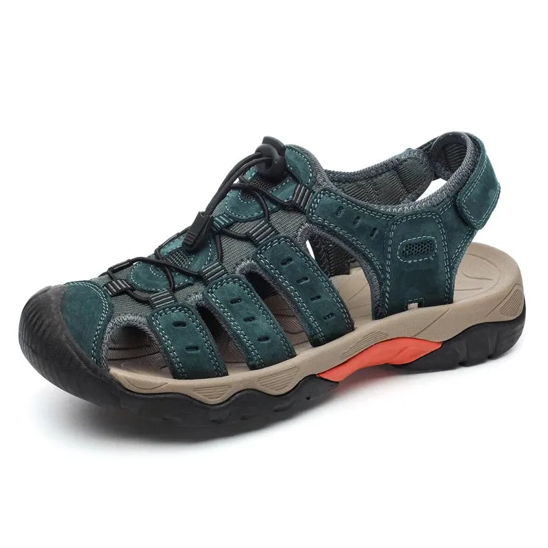 Sandals Sandals Global shipping Leather Sandals Large Great savings Comfort New Outdoor Soft Summer Shoes Men Men Genuine Roman Shoes Beach Men's Size Shoes