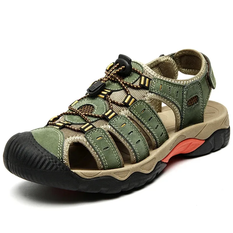 Sandals Sandals Global shipping Leather Sandals Large Great savings Comfort New Outdoor Soft Summer Shoes Men Men Genuine Roman Shoes Beach Men's Size Shoes