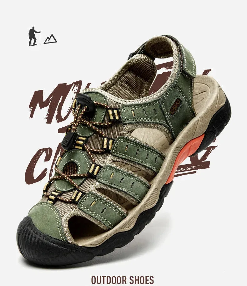 Sandals Sandals Global shipping Leather Sandals Large Great savings Comfort New Outdoor Soft Summer Shoes Men Men Genuine Roman Shoes Beach Men's Size Shoes