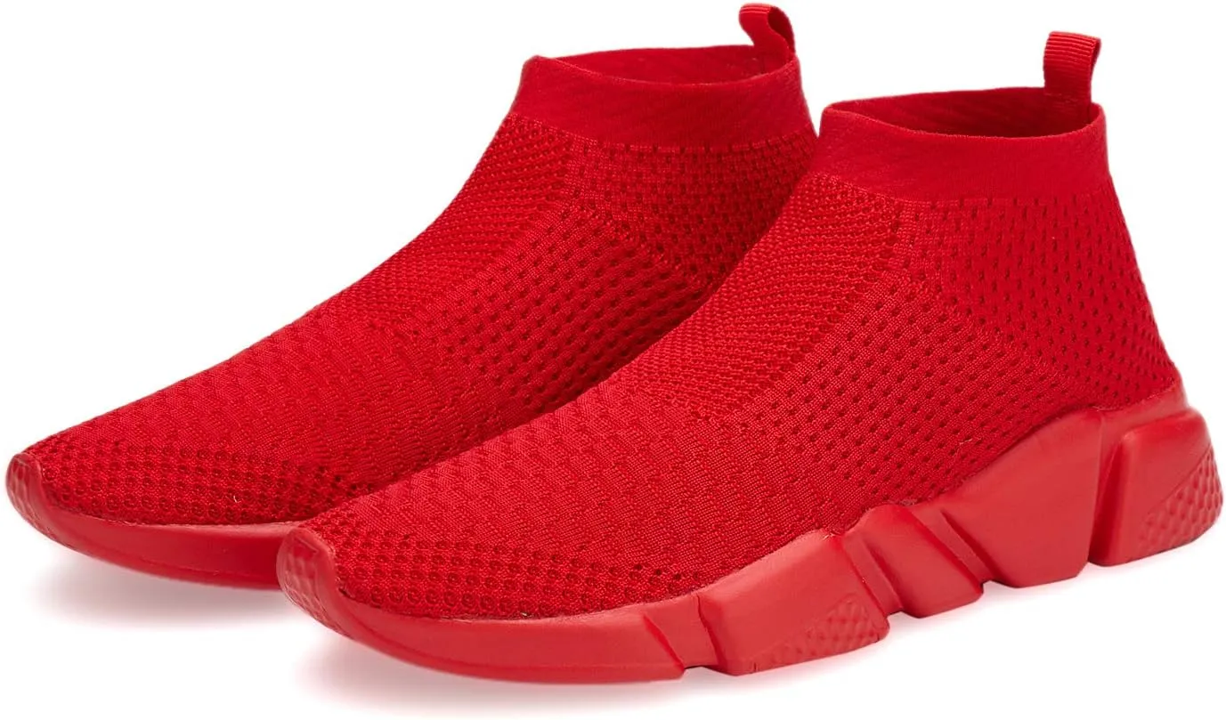Santiro Women Slip on Sneakers Lightweight Knit Walking Casual Running Athletic Shoes