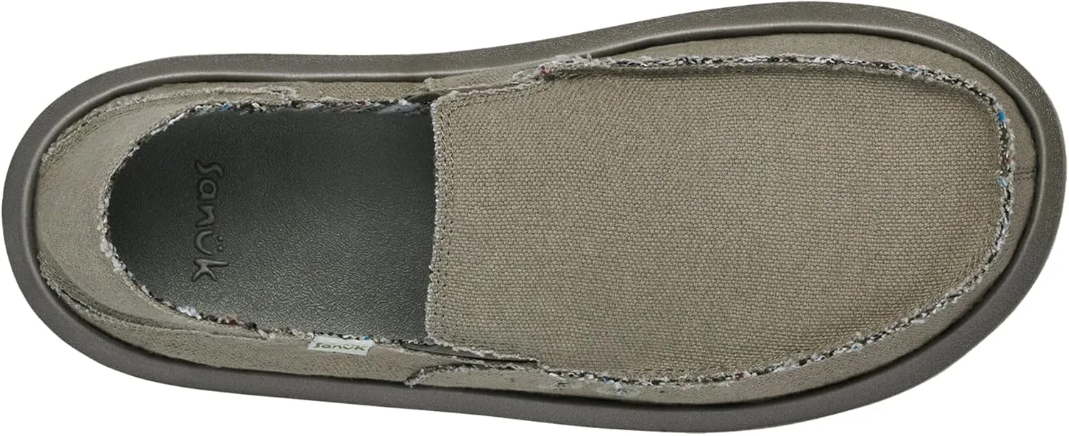 Sanuk Mens Donny Hemp Loafers | Mens Shoes | Slip On Shoes for Men | Men's Slip-on Loafers | Memory Foam Footbed
