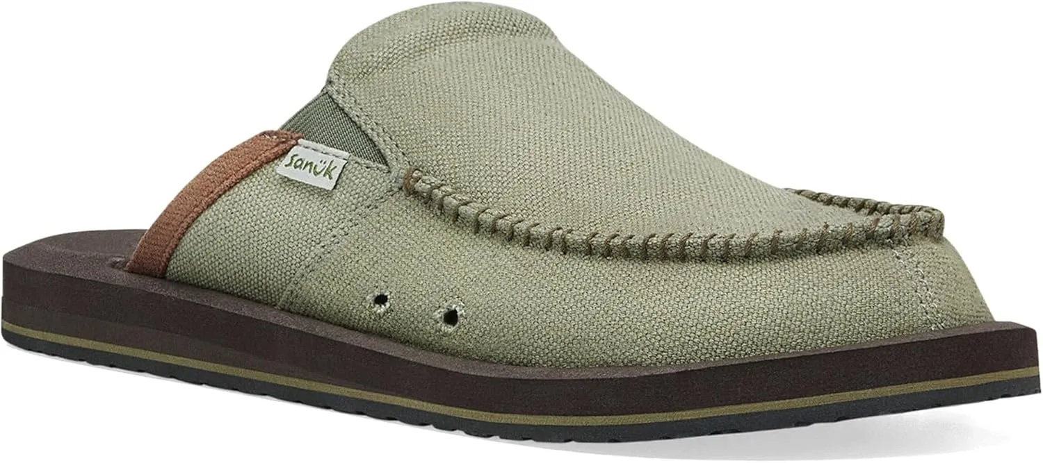 Sanuk Mens You Got My Back Loafers | Mens Shoes | Slip On Shoes for Men | Men's Slip-on Loafers | Memory Foam Footbed