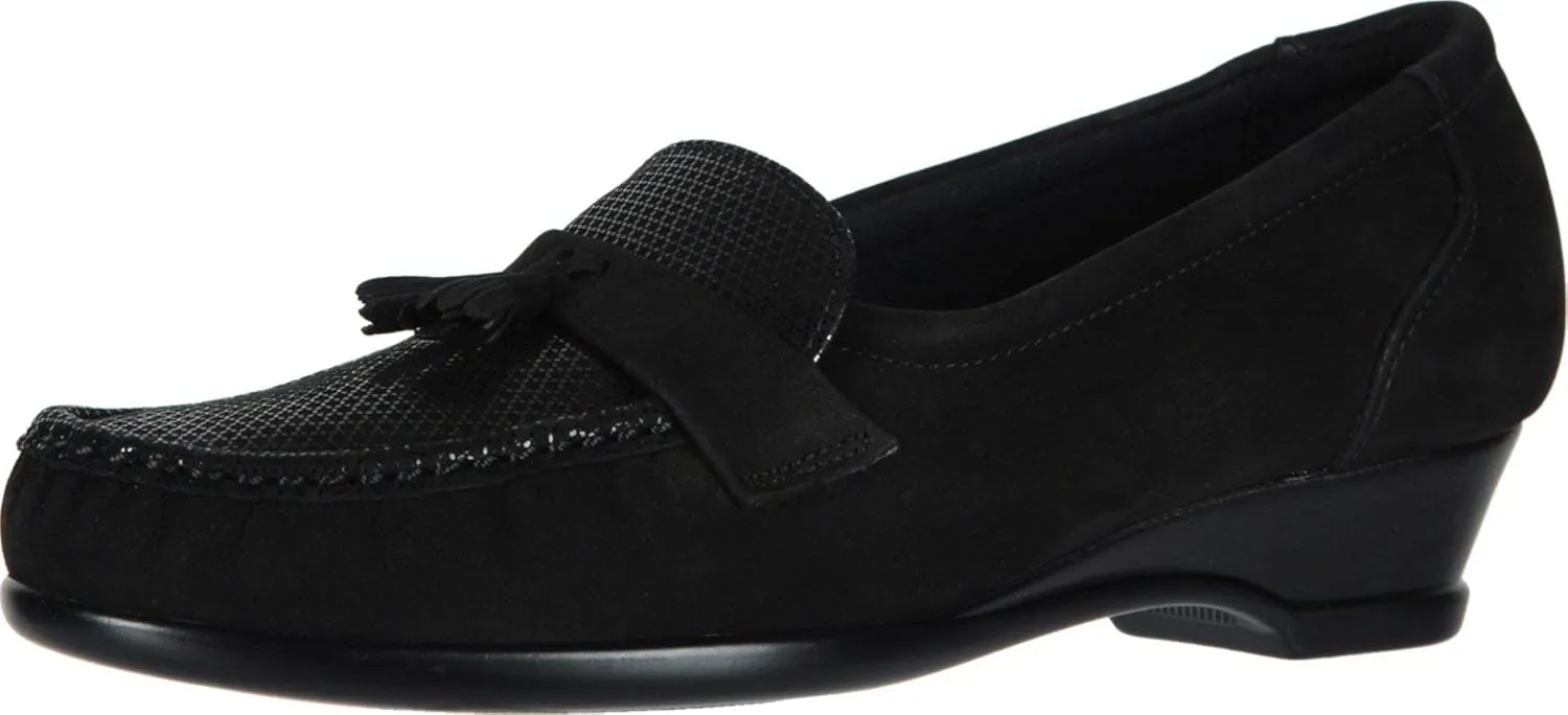 SAS Women's Taylor Comfort Wedge Slip-On Shoes with Tassels - Leather Upper