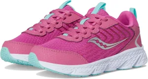Saucony Wind 3.0 (Little Big Kid) Sneaker, Pink, 5 Wide US Unisex