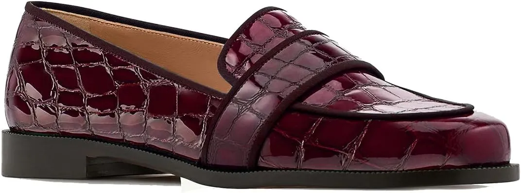 SHODENSE Women Round Toe Loafers Flats Velvet Slip On Dress Shoes Comfortable Casual 1 inch Flat Heel Penny Loafers Suede Office Ladies Work Walking Flat Shoes Drive Elegant 4-11 M US