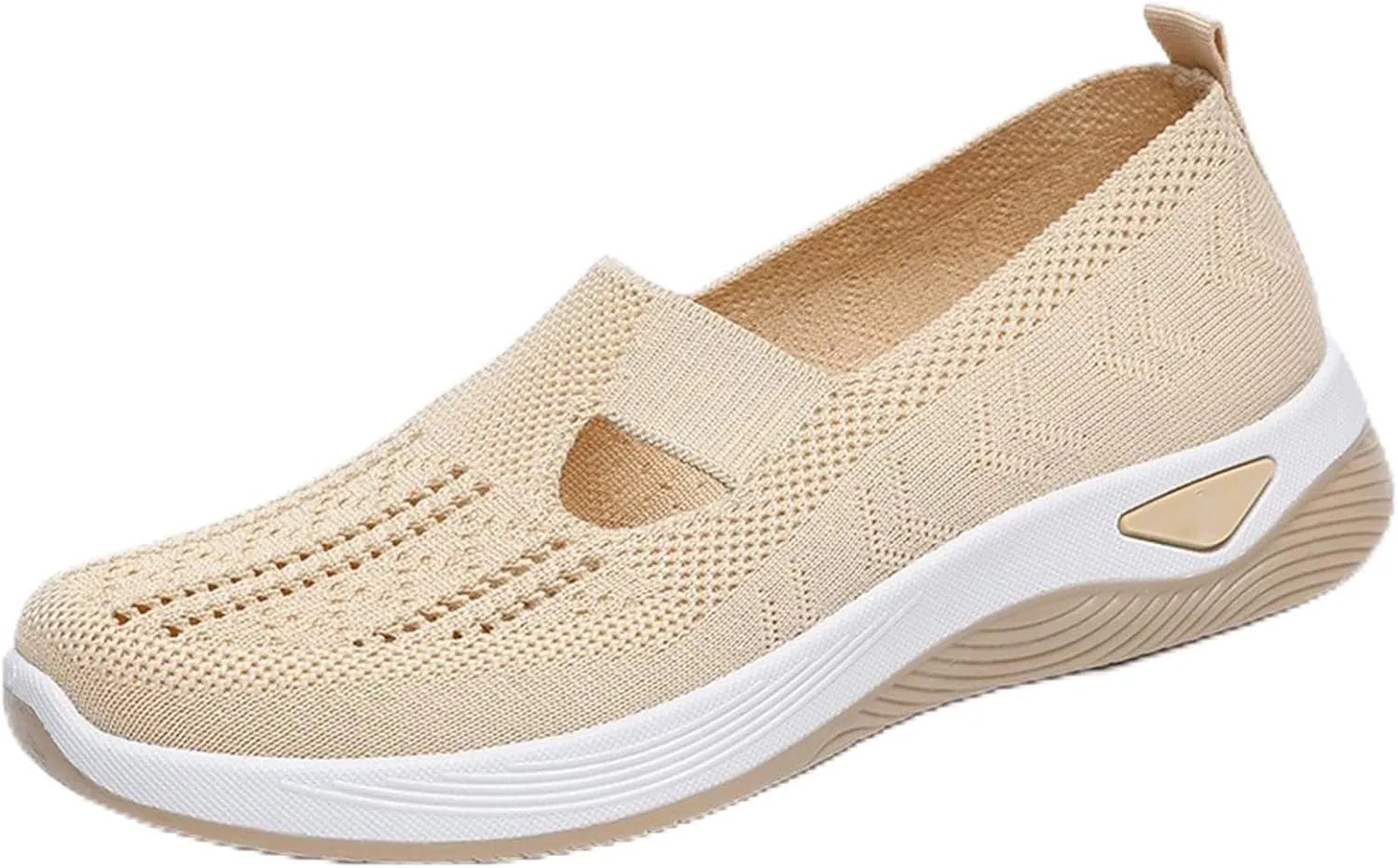 Shoes for Women, Orthopedic All-Day Comfort Sneakers, Breathable Knitted Soft Slip-On Walking Shoes