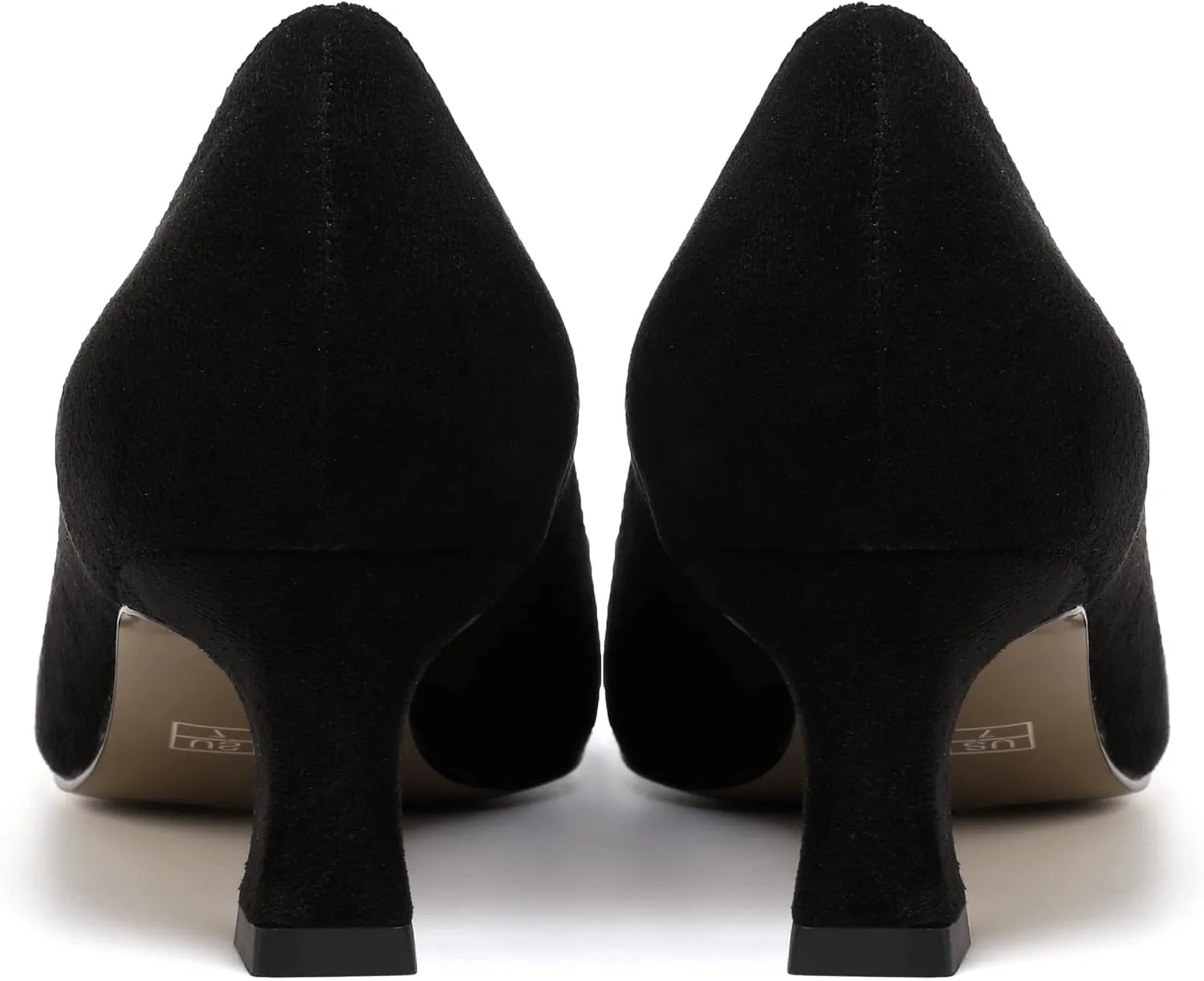 SHOWFOREST Womens Dress Evening Patent Slip On Pointed Toe Kitten Low Heel Pumps Shoes 2 Inch