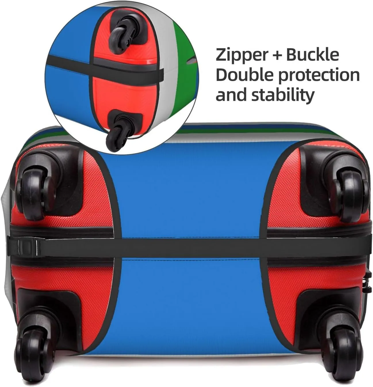 Sierra Leone Flag Print Luggage Cover For Suitcases, Elastic Travel Bag For Luggage, Stylish Design