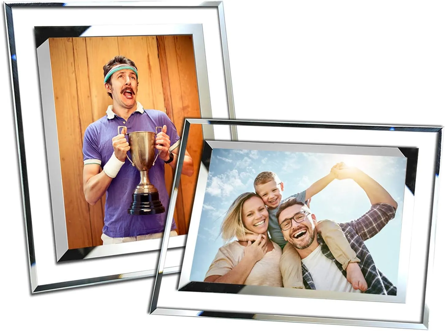 SIMON'S SHOP 8x10 Picture Frame Glass Picture Frames 8x10 Wall and Tabletop Display Frame - 2 Pack