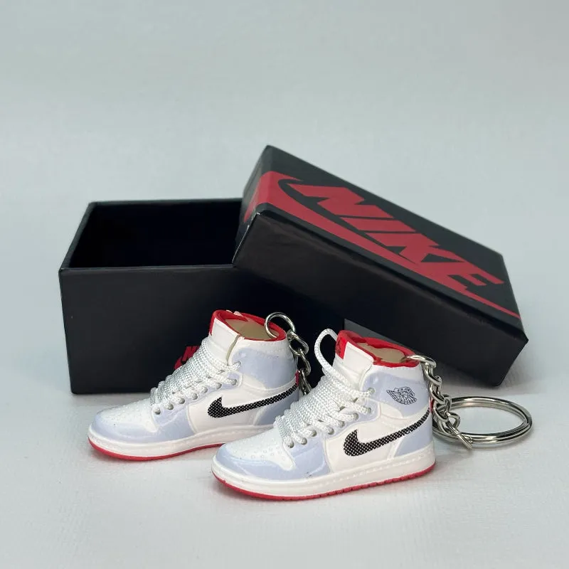 Single Sneaker Keychain - AJ1 Ice Red Mid (No Box)