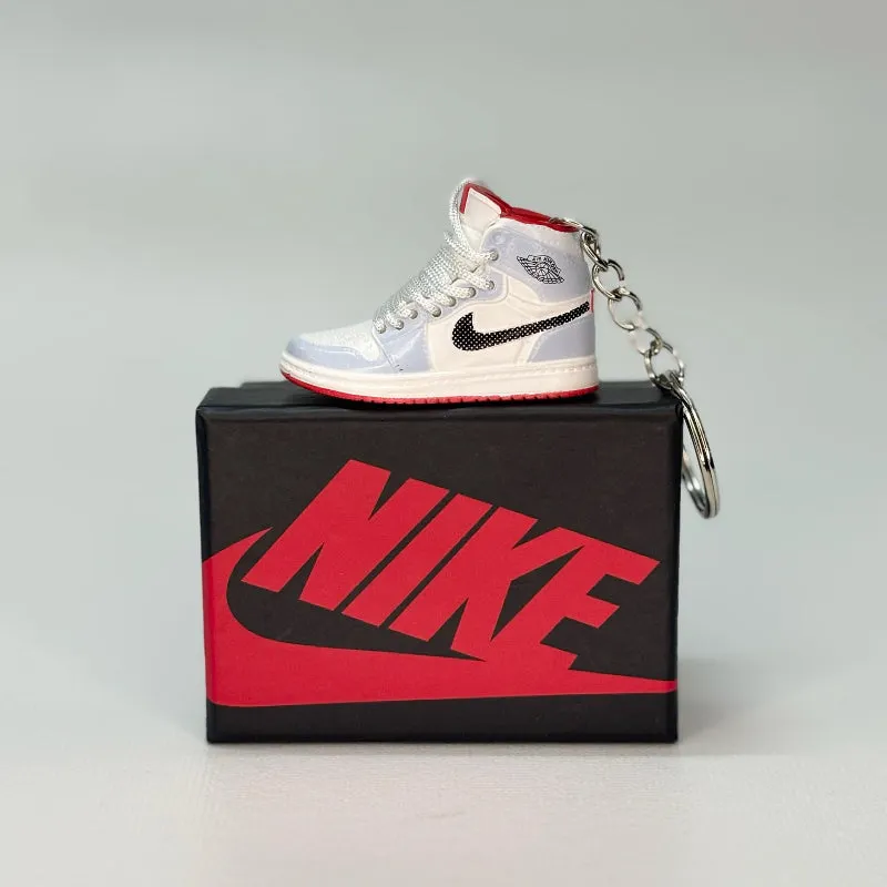 Single Sneaker Keychain - AJ1 Ice Red Mid (No Box)