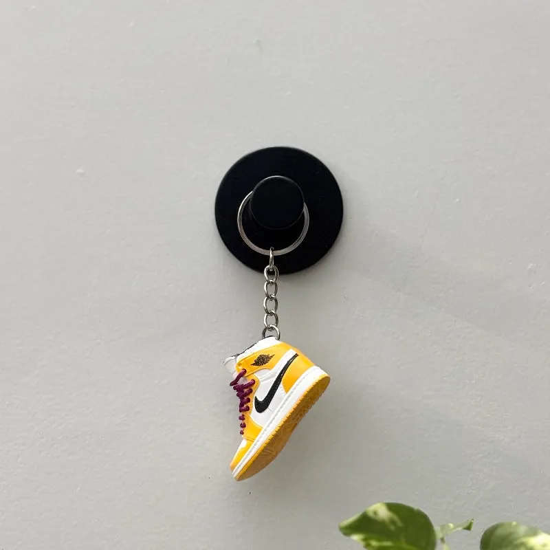 Single Sneaker Keychain - AJ1 LA Lakers Mid (No Box)