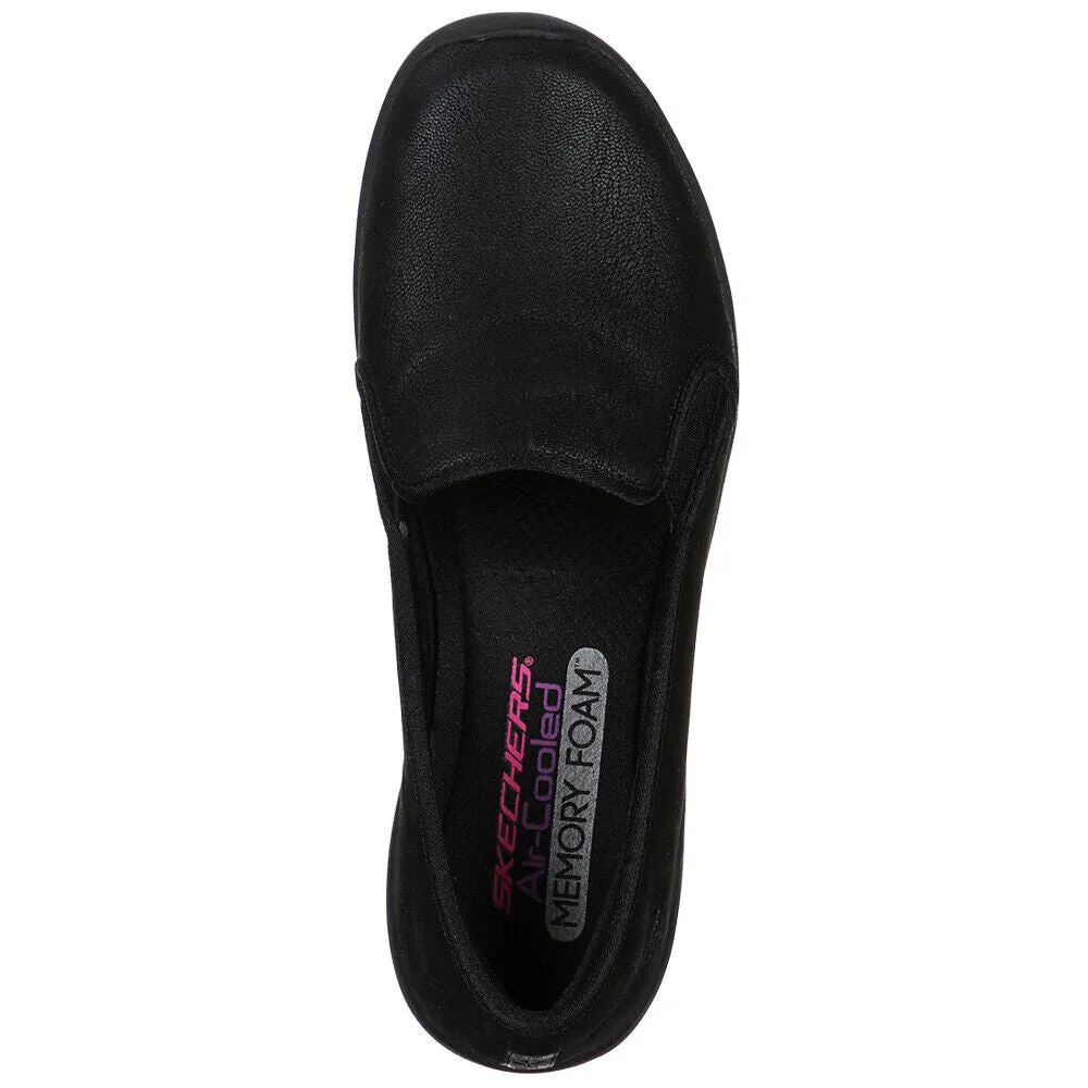 Skechers Ladies Arya Sweet Things Flex Black Slip On Memory Foam Shoes 23781/BBK