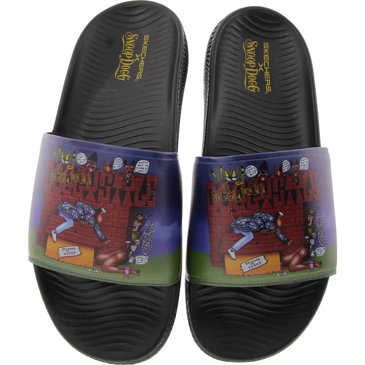Skechers Mens DOGGY STYLE SLIDE Graphic  Slide Sandals
