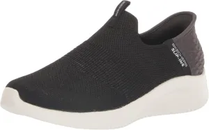 Skechers Sport Women's Women's Hands Free Slip Ins Ultra Flex 3.0 Smooth Step Sneaker, Black, 5.5 Wide