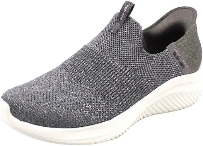 Skechers Sport Women's Women's Hands Free Slip Ins Ultra Flex 3.0 Smooth Step Sneaker, Grey, 10
