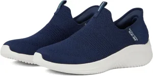 Skechers Sport Women's Women's Hands Free Slip Ins Ultra Flex 3.0 Smooth Step Sneaker, Navy, 5 Wide