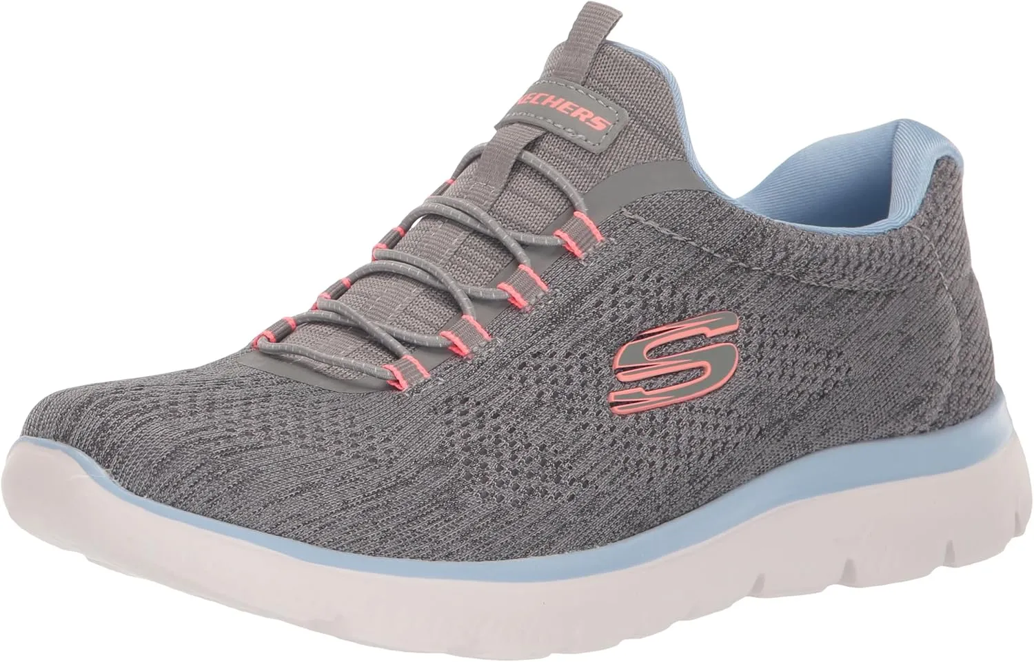 Skechers Sport Women's Women's Summits Fun Flare Sneaker, GYMT=Gray Multi, 6.5