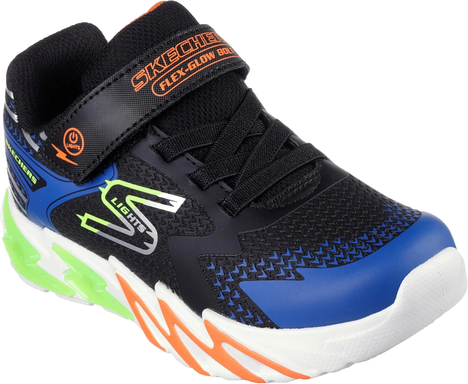 Skechers Unisex-Child Flex-Glow Bolt Sneaker