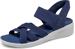 Skechers Women's Arya-Cooling Off Hands Free Slip-ins Wedge Sandal