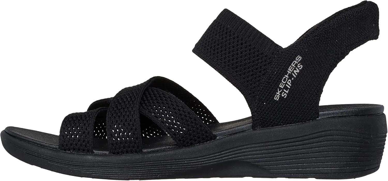 Skechers Women's Arya-Very Demure Hands Free Slip-ins Wedge Sandal