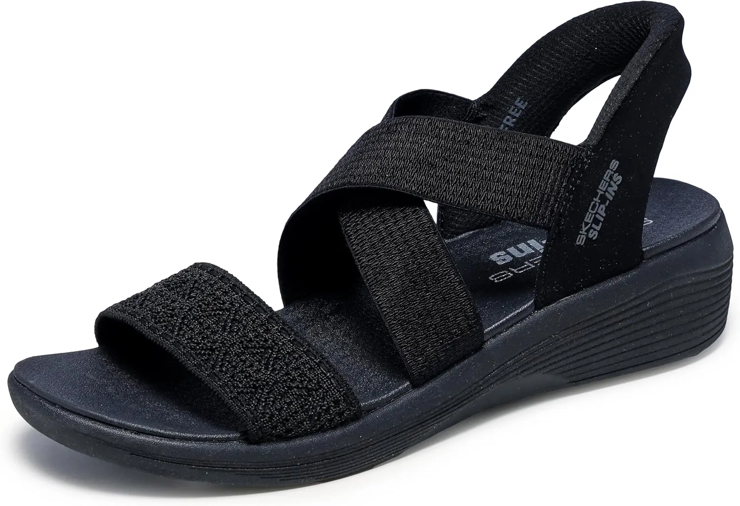 Skechers Women's Arya-Very Demure Hands Free Slip-ins Wedge Sandal